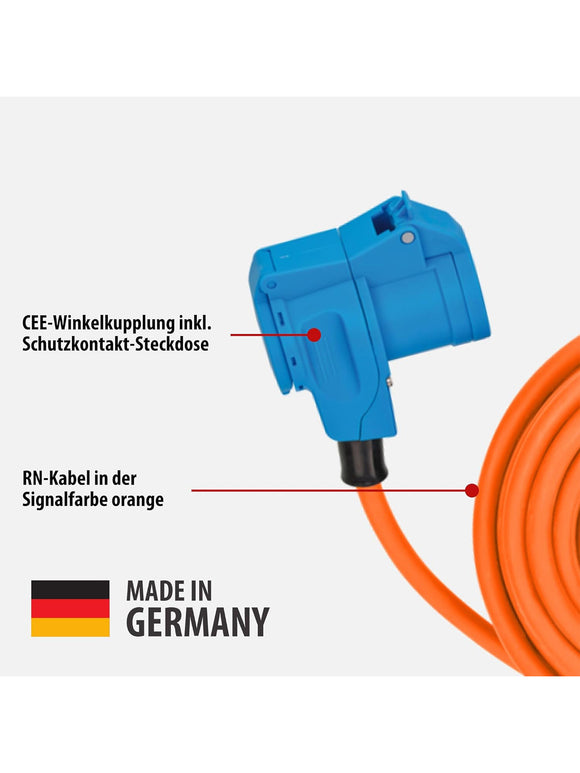 Brennenstuhl Camping CEE-Verlängerungskabel CEE-Stecker mit Kombisteckdose 25 m