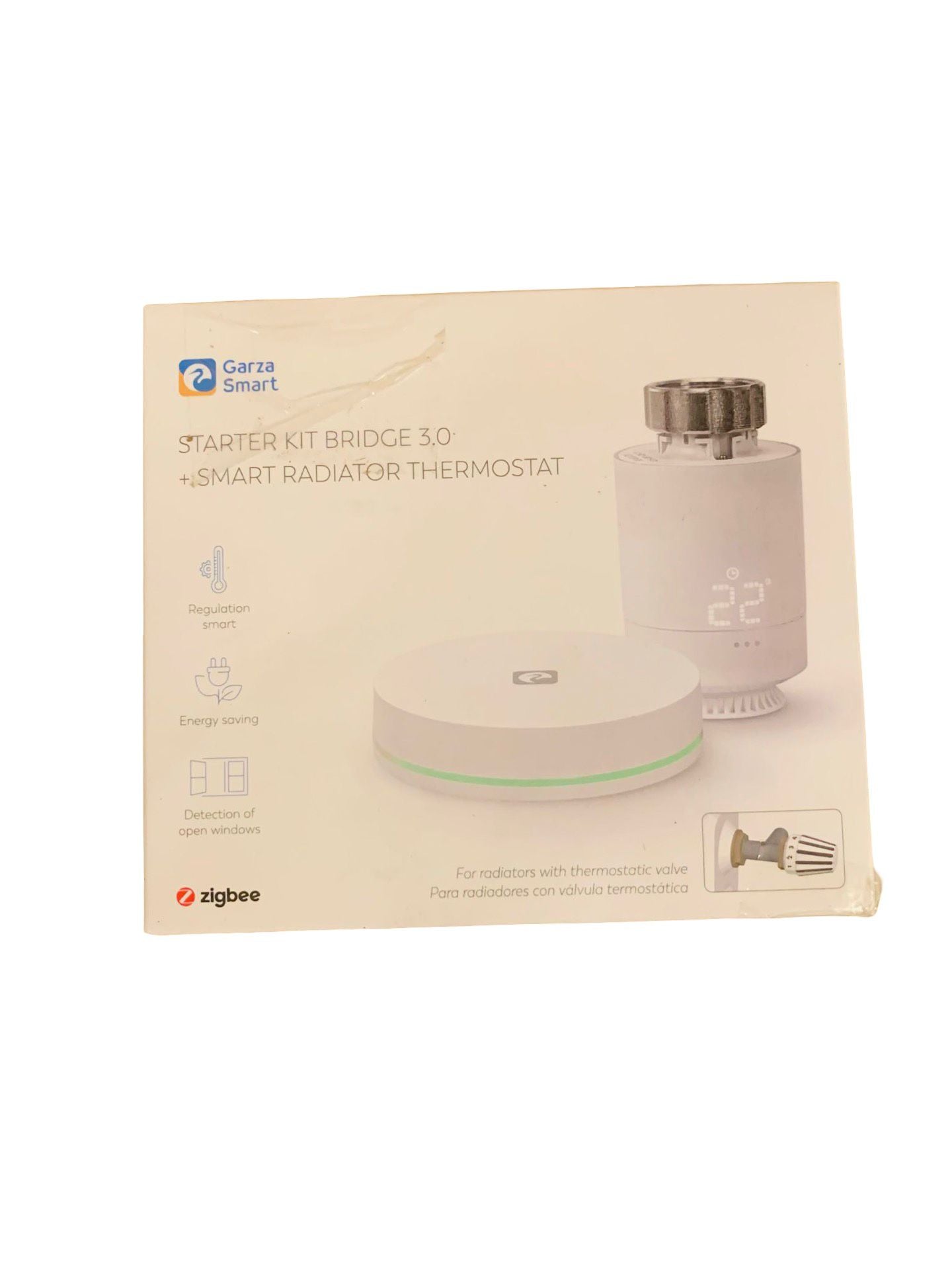 Garza Starter Kit Zigbee 3.0 Smart Thermostatkopf mit Bridge App Alexa Google