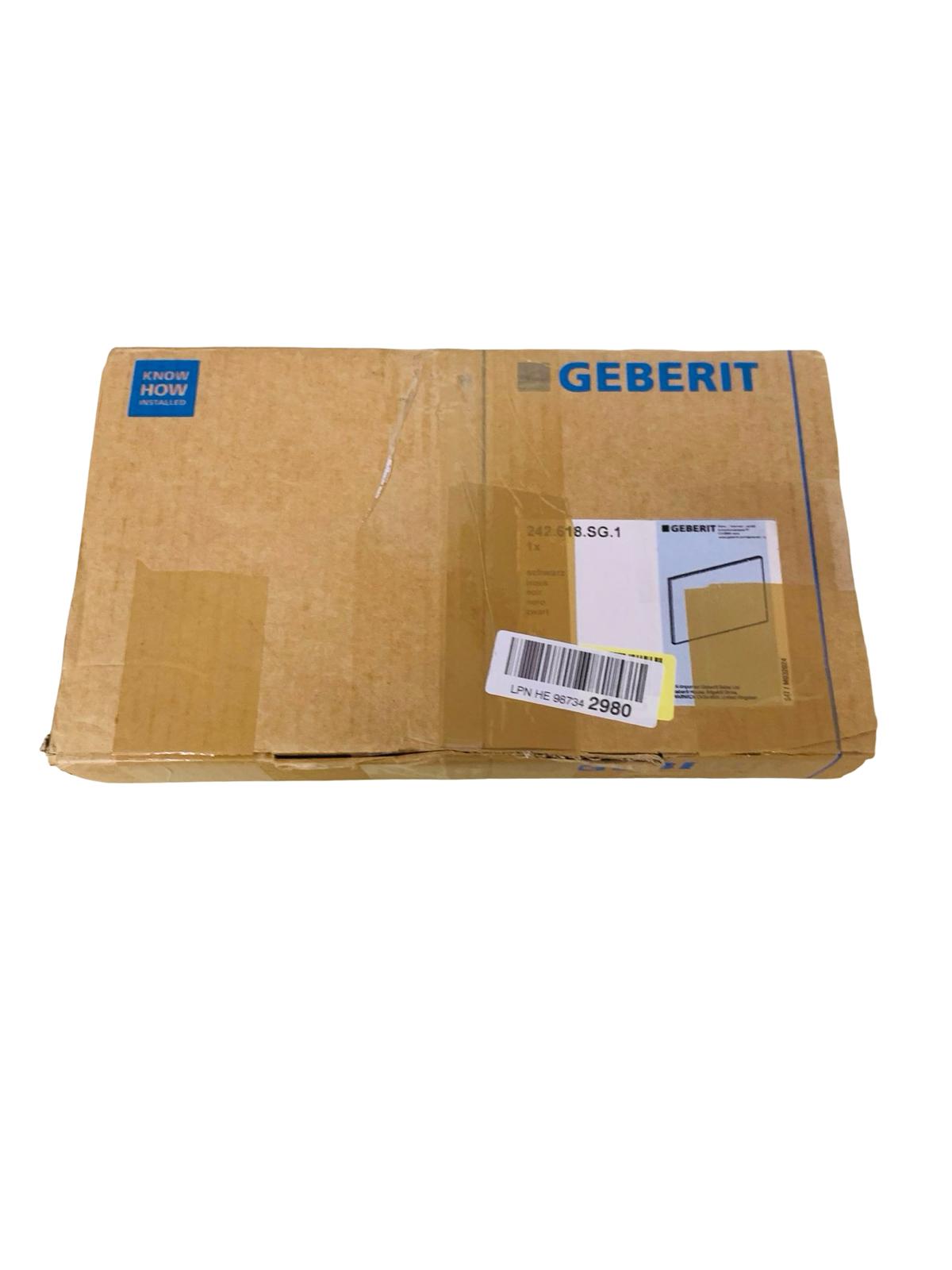 Geberit Betätigungsplatte Sigma 80 Square 2-Mengen-Spülung Glas Schwarz