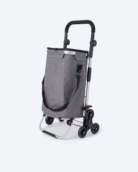Einkaufstrolley mit abnehmbaren Taschen 40L Volumen Faltbar Treppensteigerrollen
