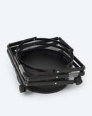 Organizer-Rollwagen mit Bambusdeckel 360°-Rollen 88 cm Faltbar Schwarz-4