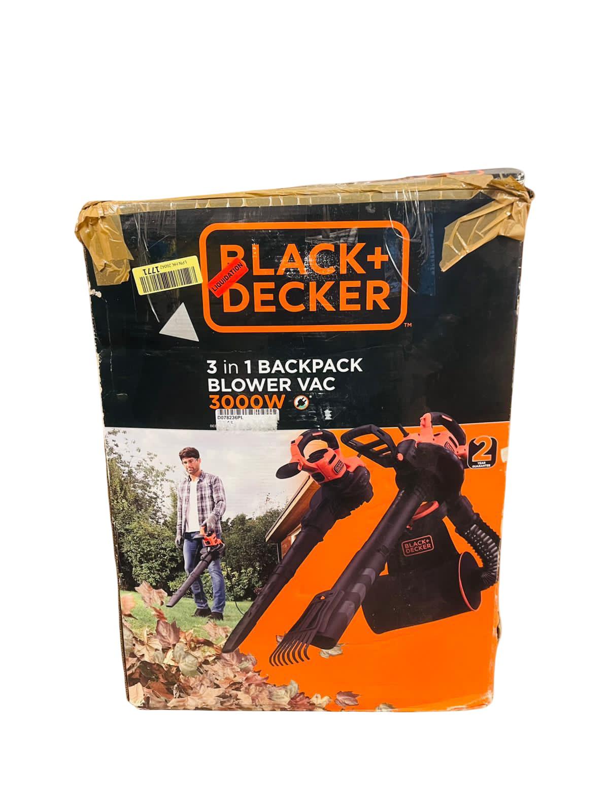 Black+Decker 3-in-1 Elektro-Laubsauger/Laubbläser BEBLV301 3000W DEFEKT