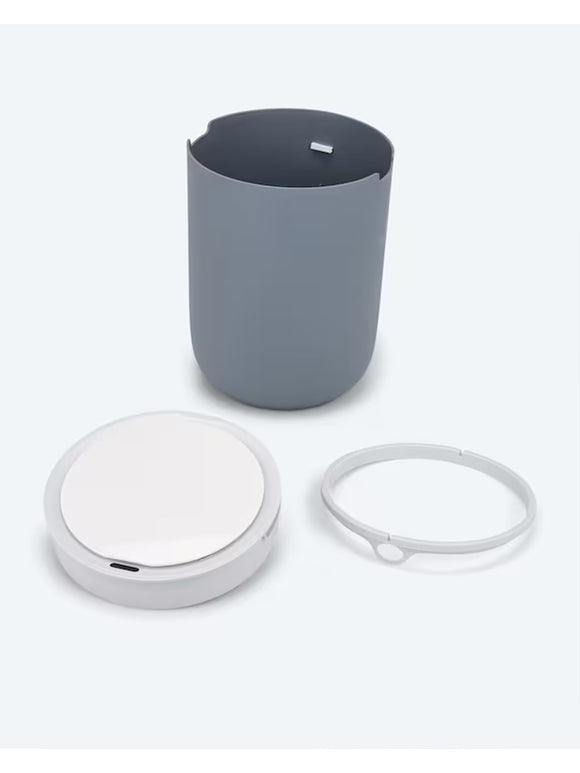 Sensor-Mülleimer automatisches Öffnen & Schließen 8L Fassungsvermögen WC Büro Grau