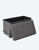 Sitz- und Aufbewahrungsbank Hocker 2-Sitzer Faltbar mit Rollen Traglast 200 kg-2