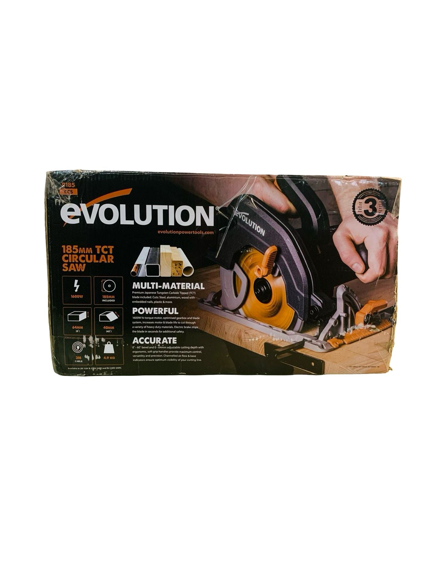 Evolution Handkreissäge R185CCS Kreissäge Tauchsäge 1600W