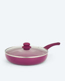 Bratpfanne Pfanne 28 cm mit Glasdeckel Induktion Aluminium mit Soft-Touch-Griff-6