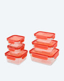 Glasdosen-Set 6tlg. Glas Backofen Mikrowelle Auslaufsicher & Luftdicht BPA-frei-6