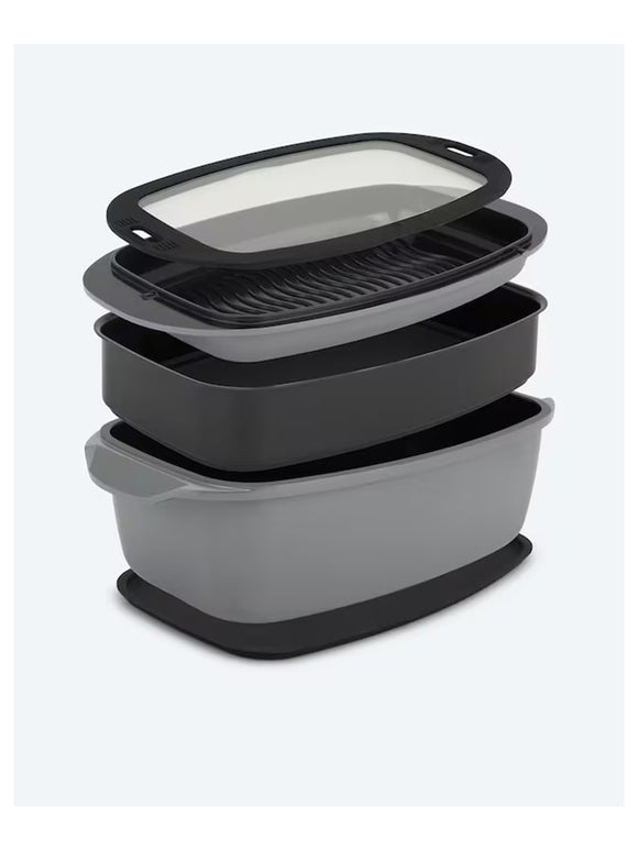 7in1 Bräter für Fleisch Gemüse Antihaftbeschichtung Induktion aus Aluguss