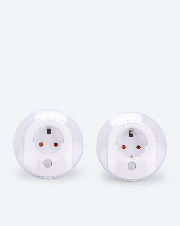 2x Steckdosenlicht mit Bewegungsmelder VDE-Stecker Einstellbar AUTO-Modus 3000K