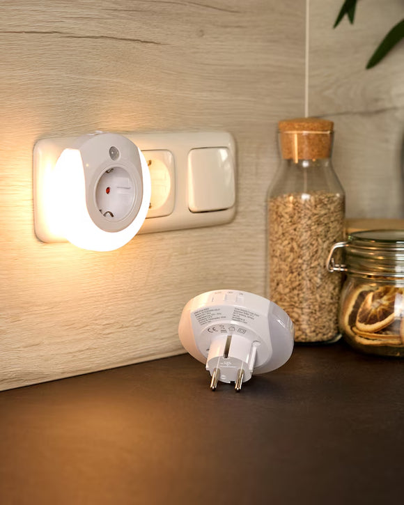 2x Steckdosenlicht mit Bewegungsmelder VDE-Stecker Einstellbar AUTO-Modus 3000K