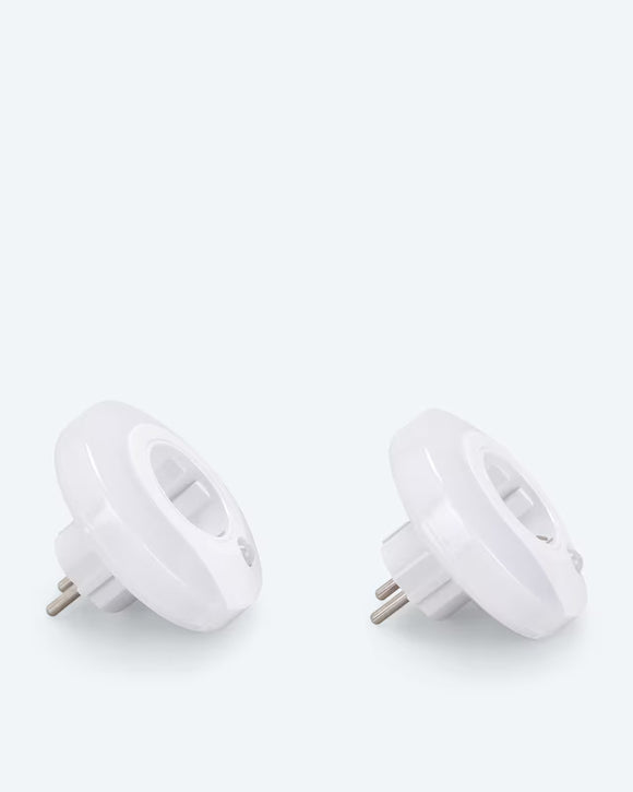 2x Steckdosenlicht mit Bewegungsmelder VDE-Stecker Einstellbar AUTO-Modus 3000K