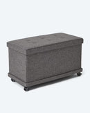 Sitz- und Aufbewahrungsbank Hocker 2-Sitzer Faltbar mit Rollen Traglast 200 kg-1