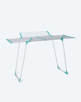 Kaufen turkis Wäscheständer ausziehbar Wäschetrockner Standtrockner belastbar 20 kg 22m Leine