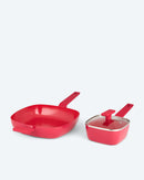 Viereck-Topf & Servierpfanne Kochtopf Bratpfanne Induktion Softtouch-Griffe-5