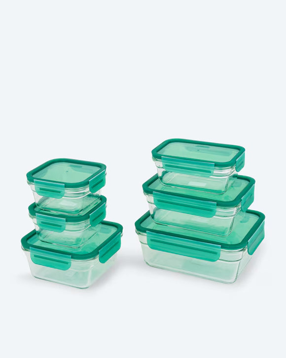 Glasdosen-Set 6tlg. Glas Backofen Mikrowelle Auslaufsicher & Luftdicht BPA-frei