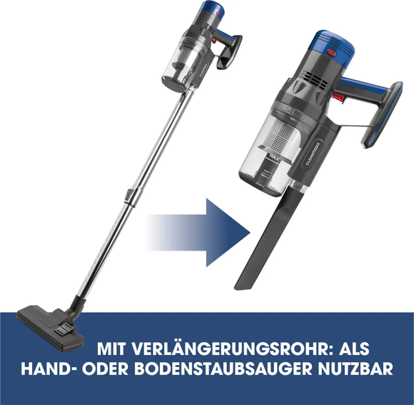 CLEANmaxx 2in1 Akku-Staubsauger Beutellos Kabellos Zyklon Handsauger Auto Tragbar