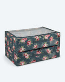 2x Unterbett Aufbewahrungsbox 2-Wege-Reißverschluss mit Sichtfenster 38L Volumen-4