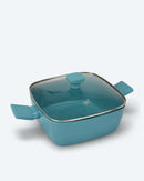 Viereckpfanne mit Glasdeckel Braten Fleisch Gemüse Soft-Touch-Griffe Induktion-2