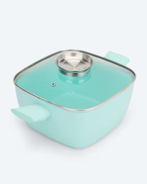 Viereckpfanne mit Aromadeckel Dampfablassfunktion Braten Schmoren Garen Induktion