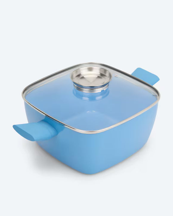 Viereckpfanne mit Aromadeckel Dampfablassfunktion Braten Schmoren Garen Induktion