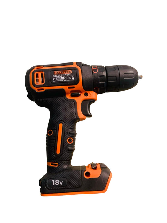 Black+Decker Akku-Bohrschrauber 18V BDCDC18K mit Akku und Ladegerät im Koffer
