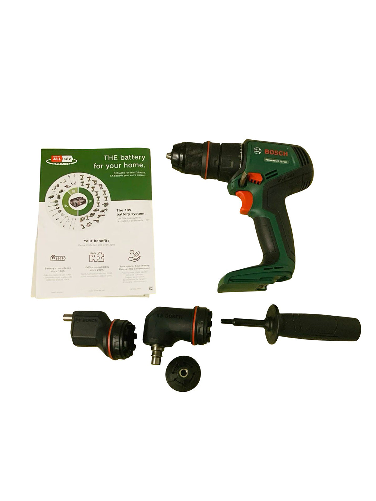 Bosch Akku-Bohrschrauber AdvancedDrill 18V-80 QuickSnap mit Zubehör 06039E2003