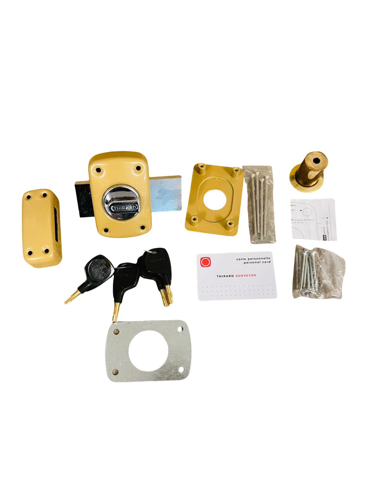 THIRARD Surveyor Eingangsschloss mit Pumpenzylinder 40 mm mit 4 Schlüsseln