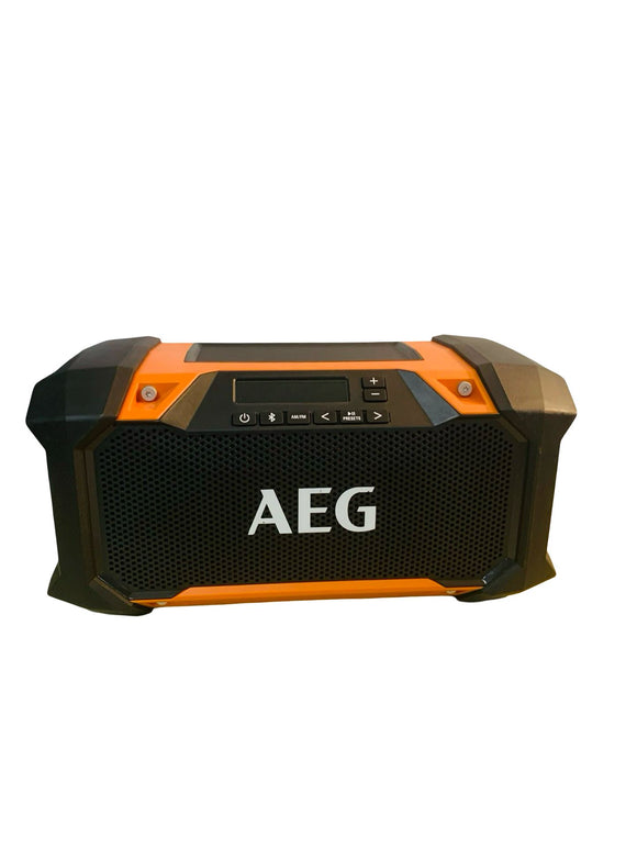 AEG - Baustellenradio 18 V Bluetooth-Verbindung bis 30m USB-Buchse LCD-Display