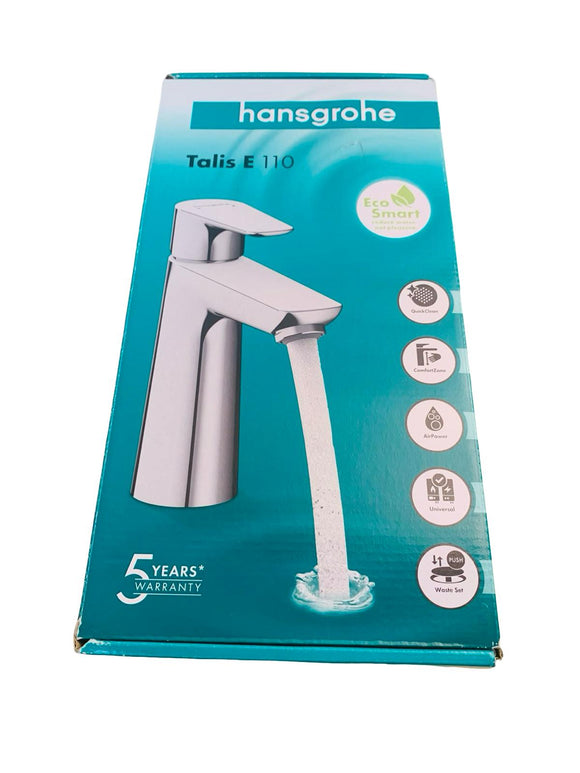 hansgrohe Talis E Waschtischarmatur Wassersparend Auslaufhöhe 110 mm Chrom