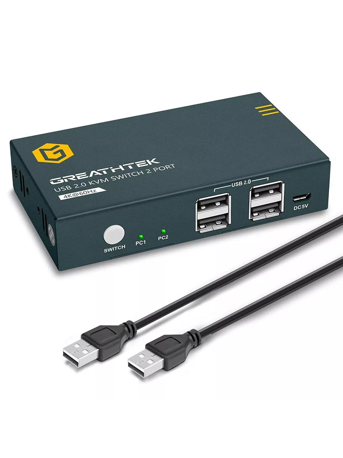 Greathtek USB 2.0 KVM Switch 2 Port GHT-S7219H Ultra HD 4K@60Hz