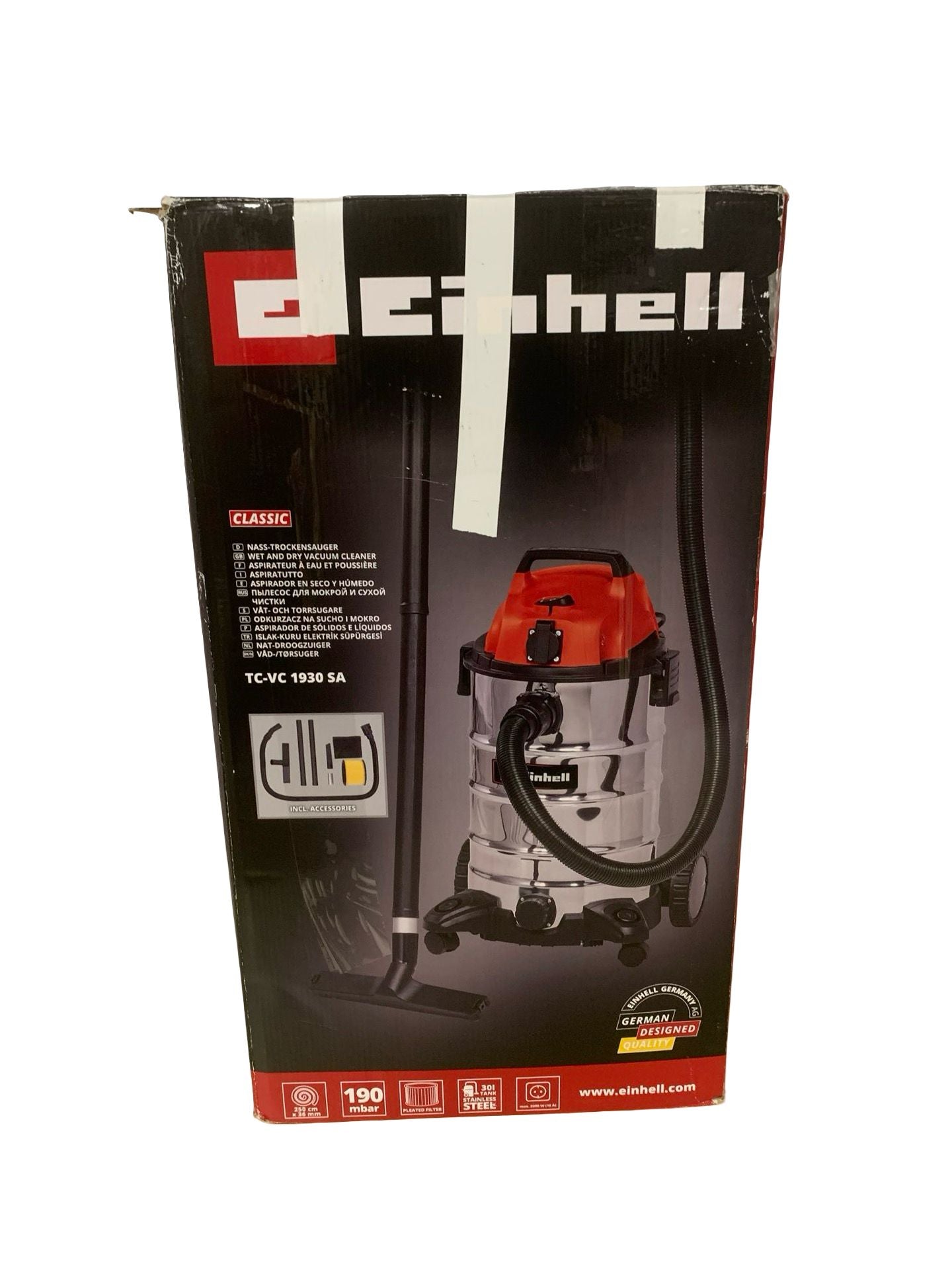 Einhell Nass-Trockensauger TC-VC 1930 SA 1500W 30L Edelstahlbehälter mit Zubehör