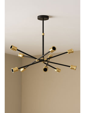 Deckenlampe Deckenleuchte 10-flammig E27 Retro Design Schwenkbar Beweglich Arme