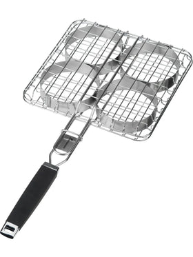 LANDMANN Pure Edelstahl Grillbräter Für 4 Hamburger Patties und Frikadellen