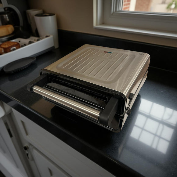 George Foreman Kontaktgrill & Panini- / Sandwichgrill Smokeless Tischgrill 200°C