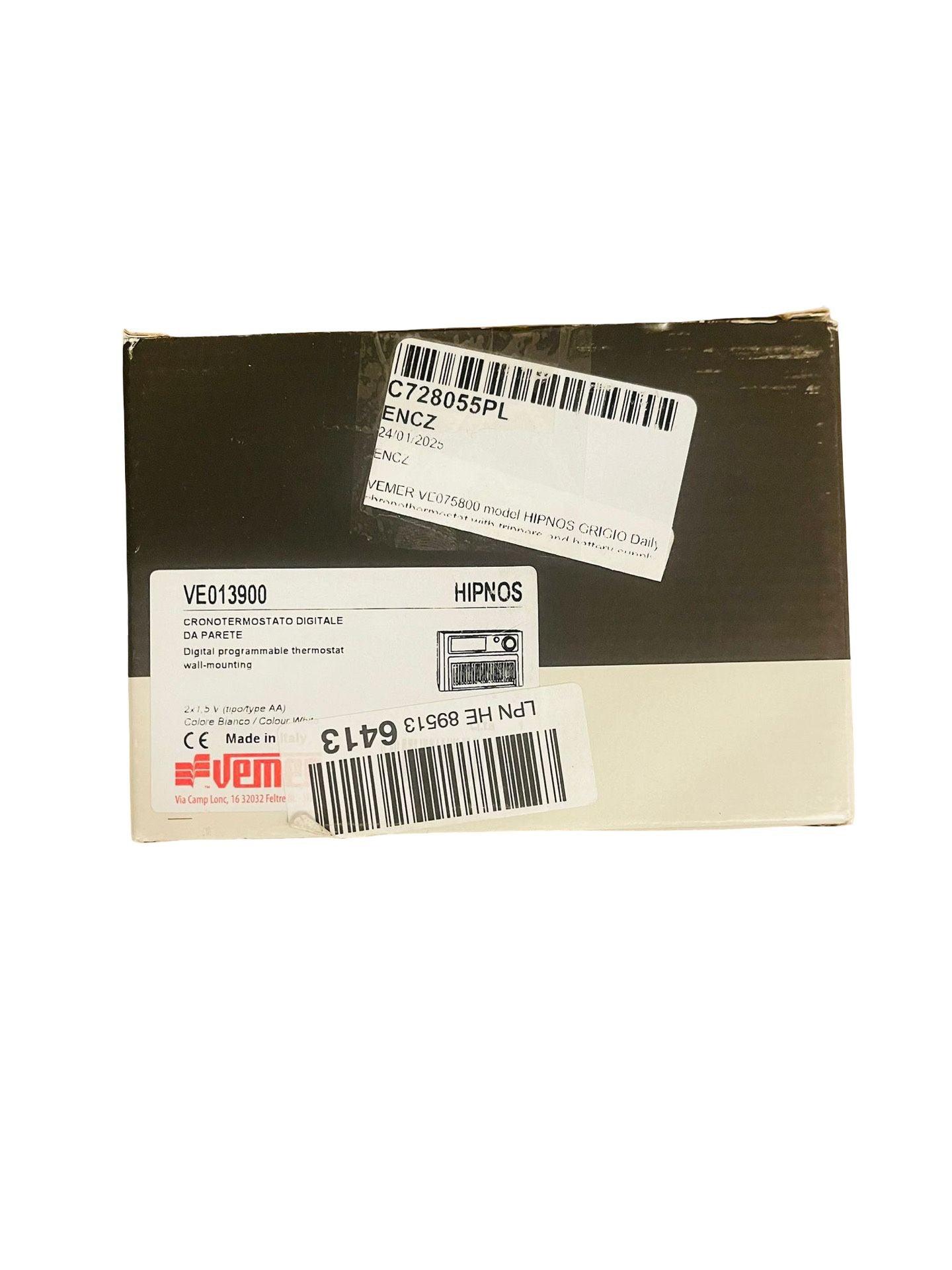 VEMER VE013900 HIPNOS Wandthermostat Tagesprogrammierung Programmierschieber