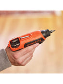 Black + Decker CS36BS Akkuschrauber 3,6V Schraubendreher mit 8 Roto Bit LED 5Nm-6