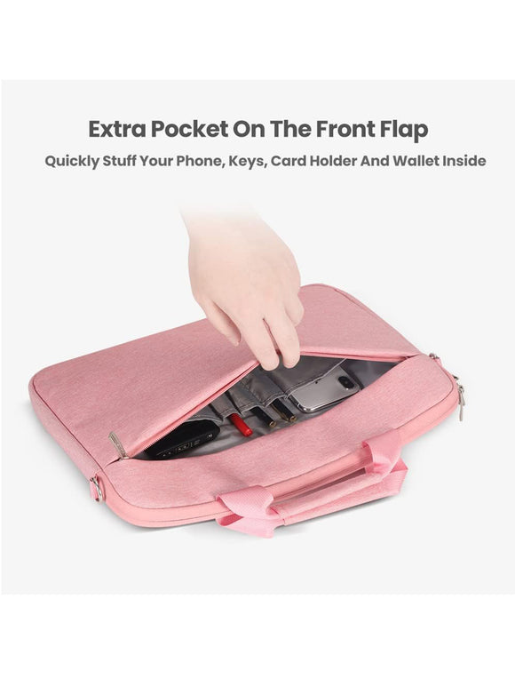 Laptoptasche 15.6 Zoll Notebook Laptop Tasche Wasserdicht Tragbar Rosé