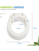 HEAO Toilettensitzerhöhung 10 cm WC Sitzerhöhung Rutschfest Klappbar Weiß-5