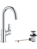 GROHE StartEdge Waschtischarmatur L-Size Wassersparend mit Zugstangen-Ablauf-1