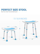 HEAO Duschstuhl Für Senioren Höhenverstellbarer Duschhocker 150 KG Rutschfest-3