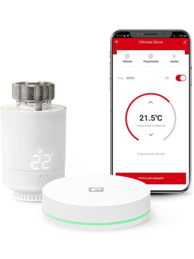 Garza Starter Kit Zigbee 3.0 Smart Thermostatkopf mit Bridge App Alexa Google