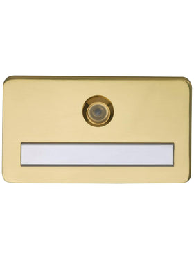 GRUNDMANN FH Namensschild mit Türgucker 120x70x6 Linse 170°