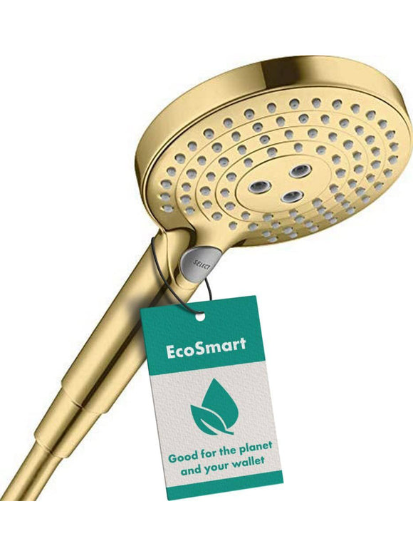 hansgrohe Wassersparender Duschkopf Raindance Select S 120 Gold 3 Strahlarten