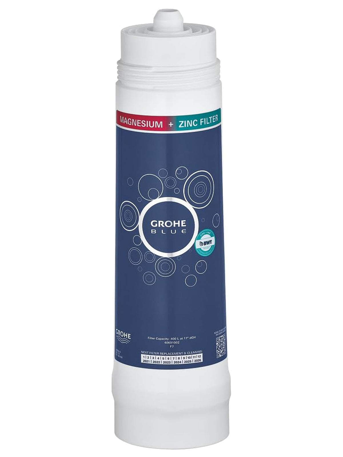 GROHE Blue Austauschfilter Wasserfilter Magnesium + Zink 400L Kapazität 40691002