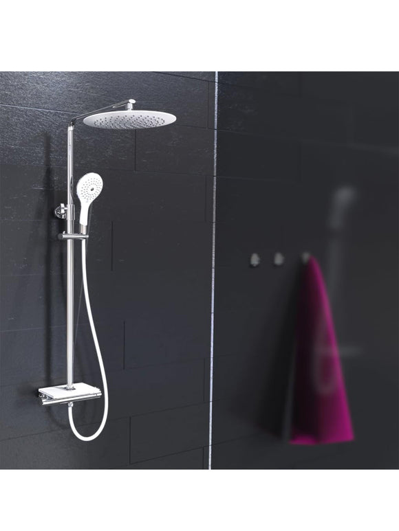 EISL GRANDE VITA Duschsystem Duscharmatur mit Thermostat und Ablage Regendusche