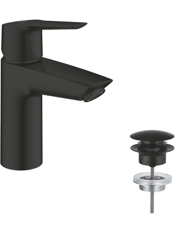 GROHE Start Waschtischarmatur Wassersparend mit Pop-Up Ablauf Schwarz 235502432