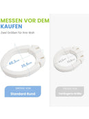HEAO Toilettensitzerhöhung 10 cm WC Sitzerhöhung Rutschfest Klappbar Weiß-6