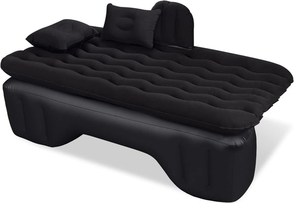 Automatraze Luftmatraze beflockt Oberfläche aufblasbar Autobett Reisen 128x70 cm