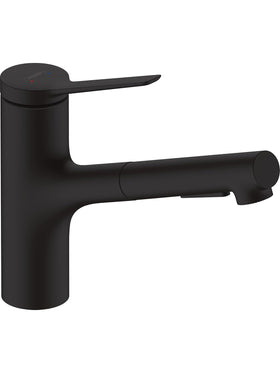 hansgrohe Zesis M33 - Küchenarmatur mit Brause Ausziehbar 2 Strahlarten Schwarz
