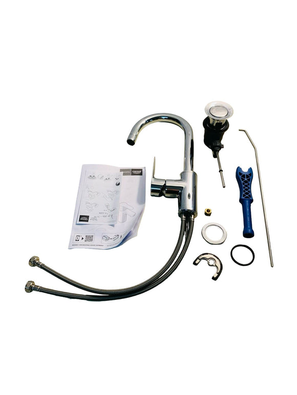 GROHE StartEdge Waschtischarmatur L-Size Wassersparend mit Zugstangen-Ablauf